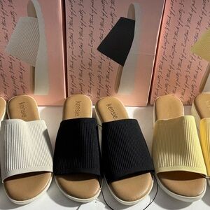 Kensie Ellie Women's Knit Slide Summer Casual Sandals , New / VARIETY
